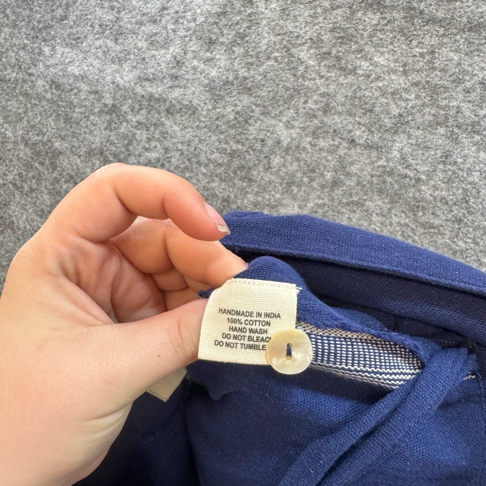 V.DE.VINSTER. High Rise Organic Cotton Beachy Boho  Wide Leg Woven Pants - Picture 5 of 7